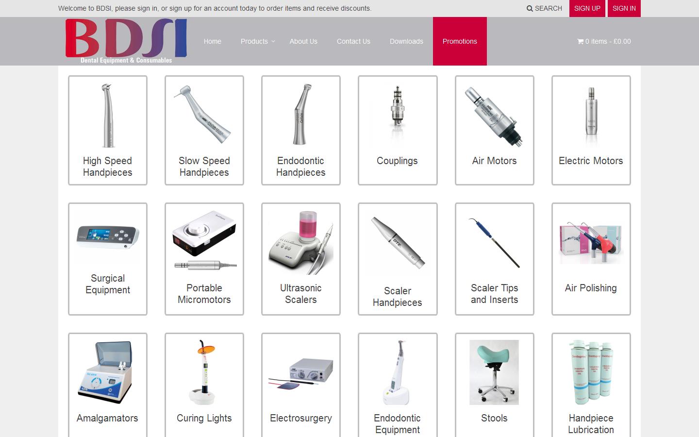 BDSI Dental Consumables & Equipment Suppliers Ltd Website