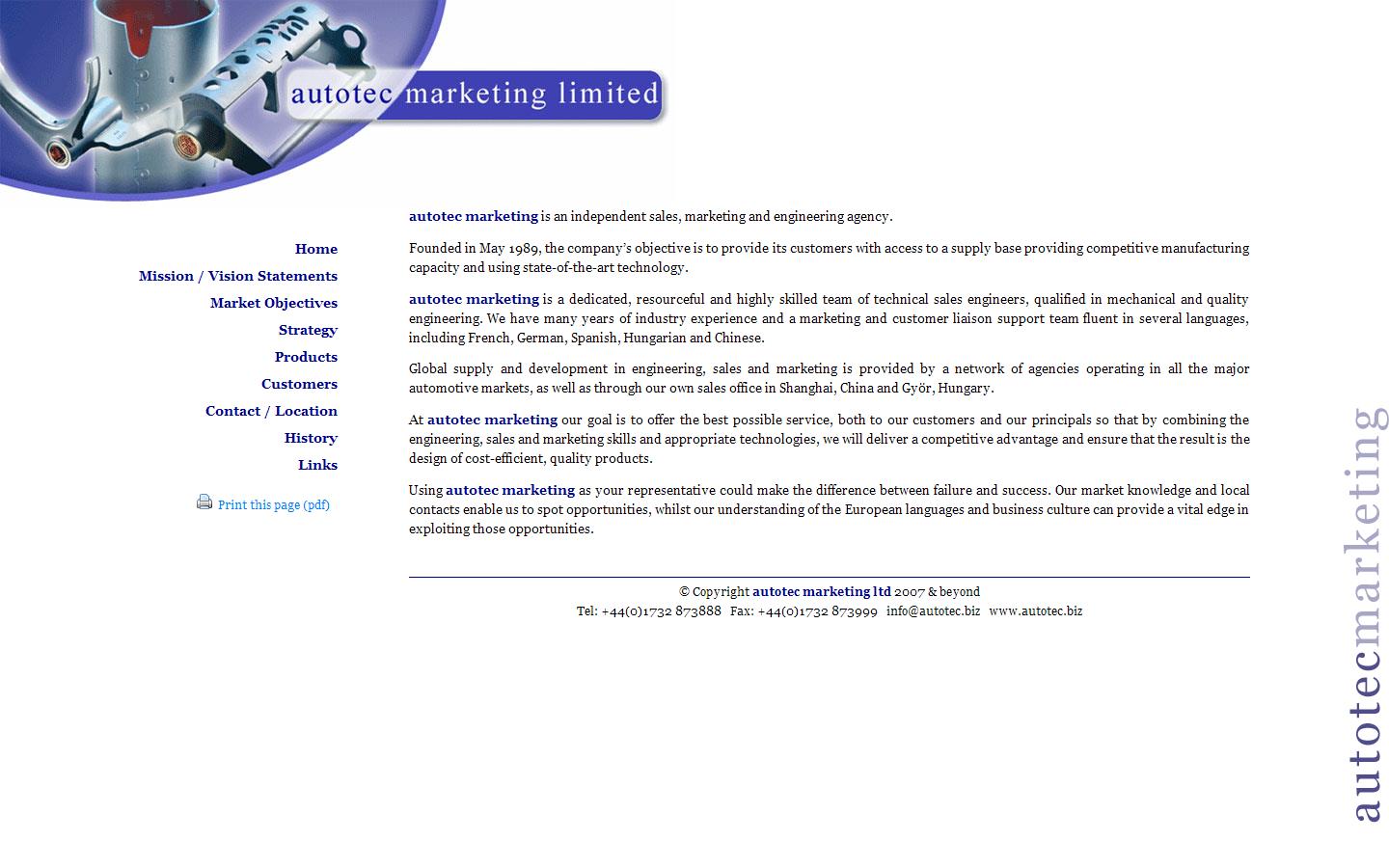 Autotec Marketing Ltd Website