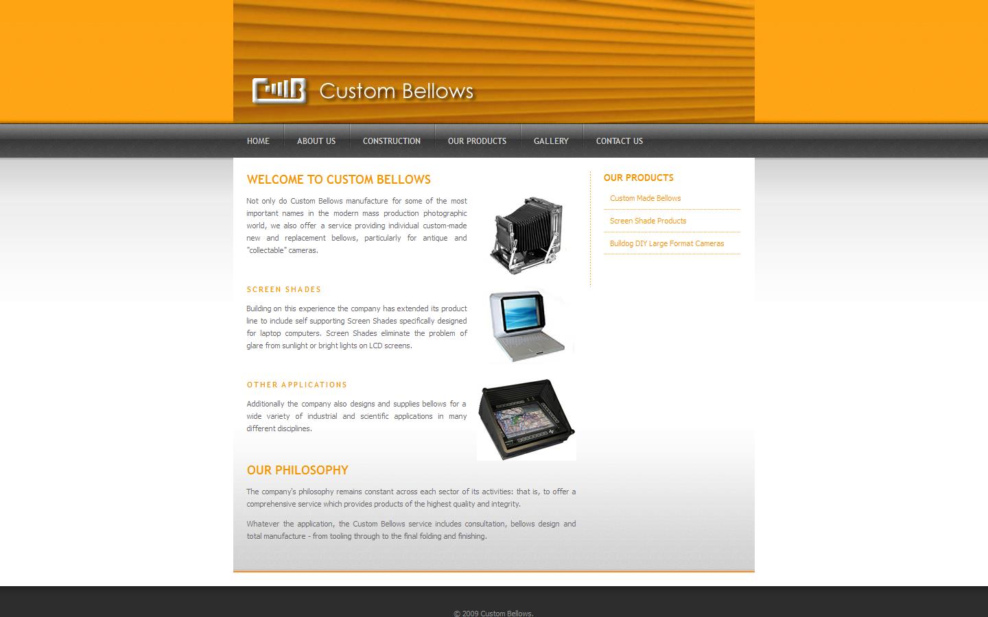 Custom Bellows Ltd Website