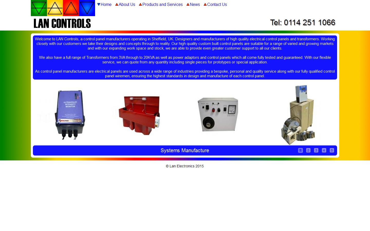 L A N Controls Website