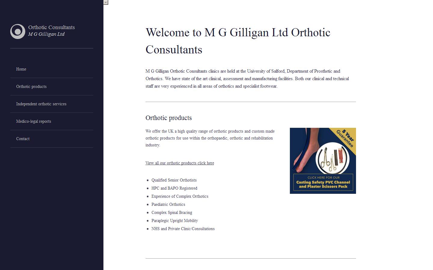 M G Gilligan Ltd Website