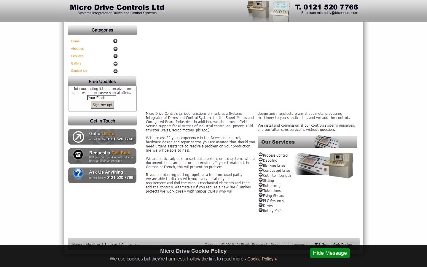 Micro Drives Controls Ltd Website