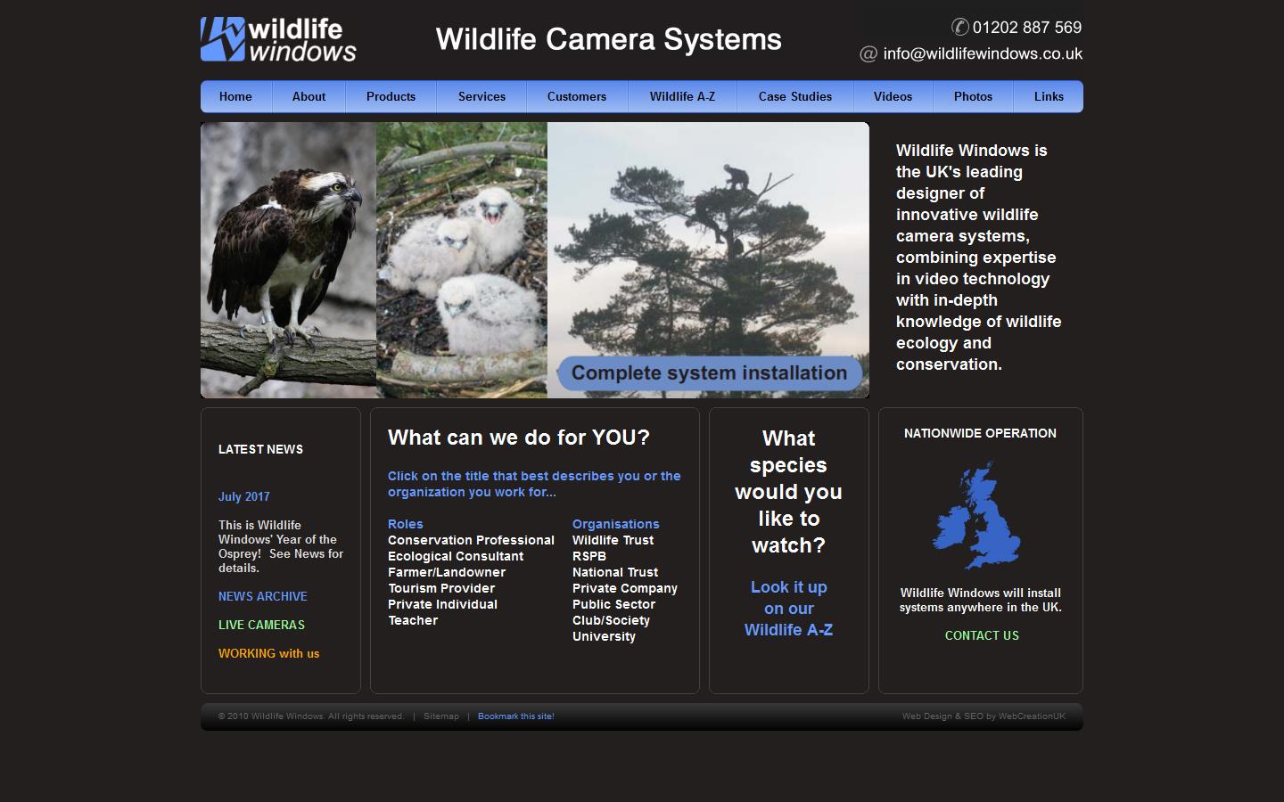 Wildlife Windows Ltd Website