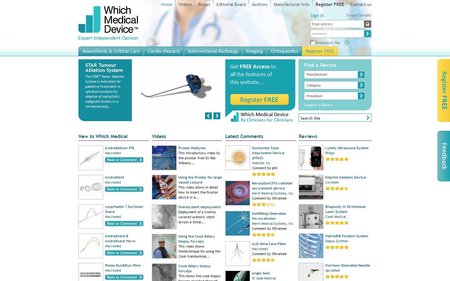Which Medical Device Website