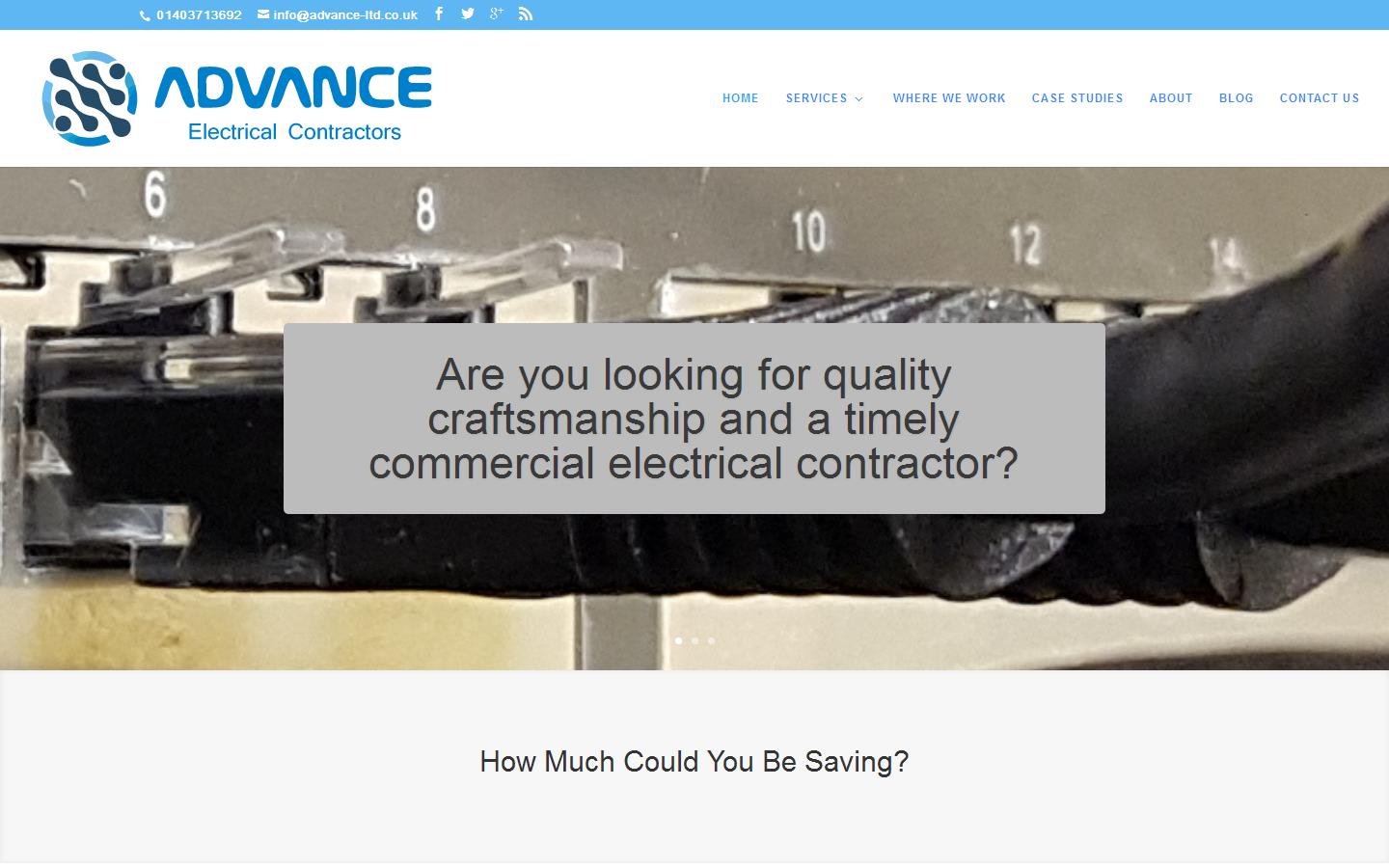 Advance Electrical Contractors Website