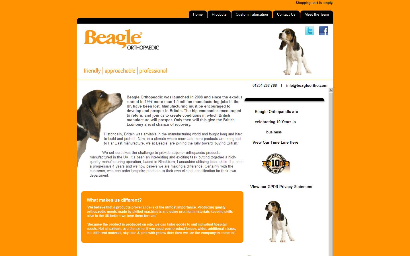 Beagle Orthopaedic Website