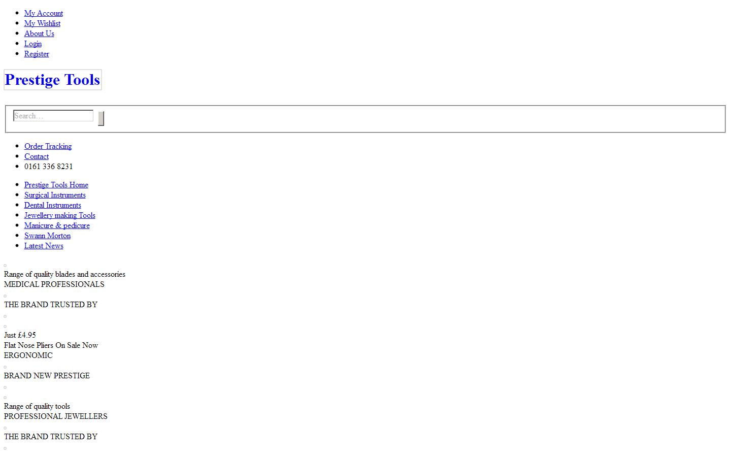 Prestige Tools Ltd Website