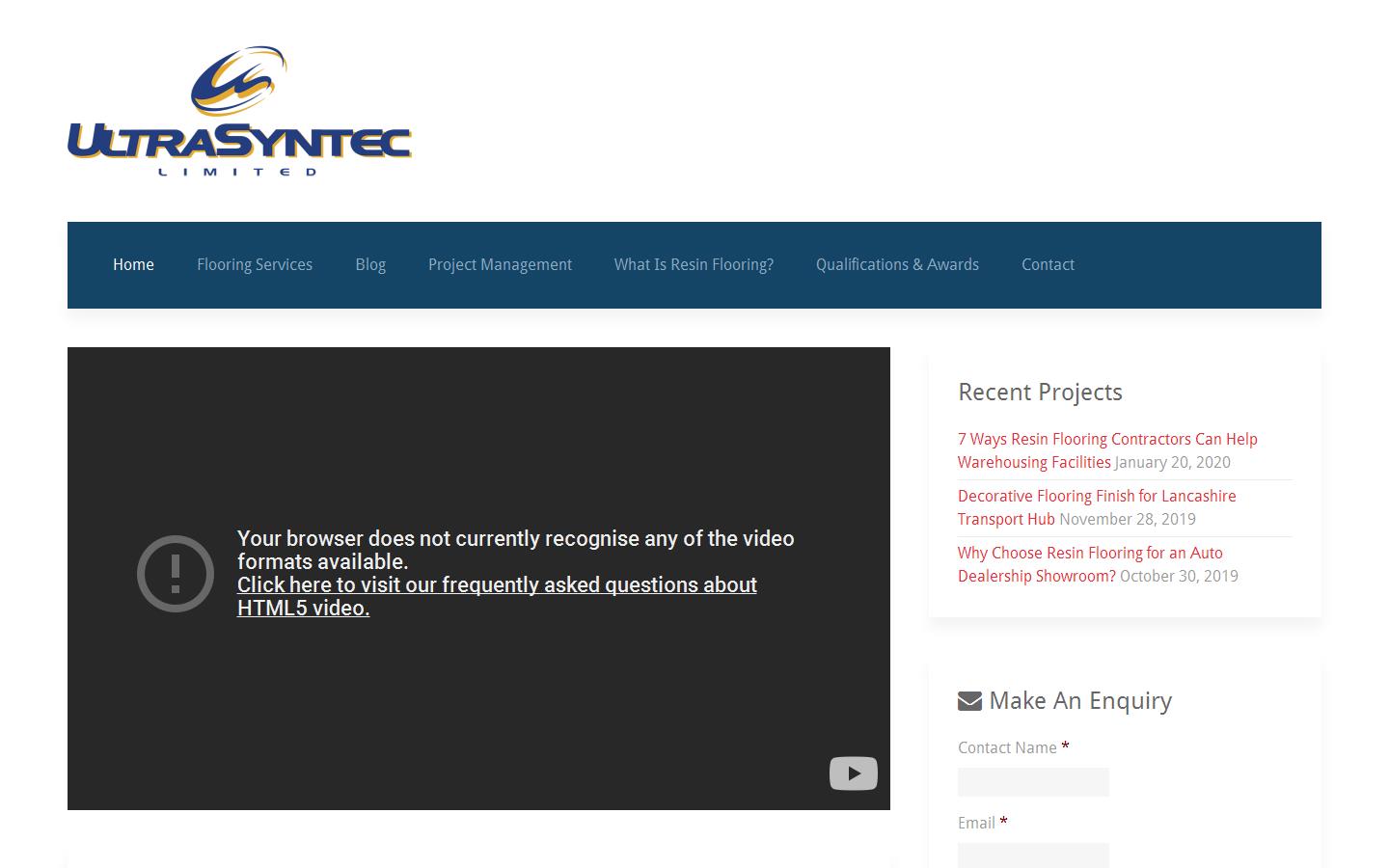 Ultrasyntec Ltd Website