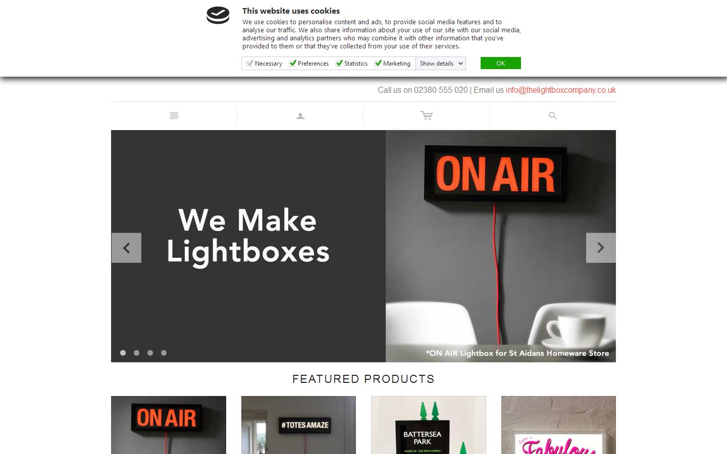 The Lightbox Company Website