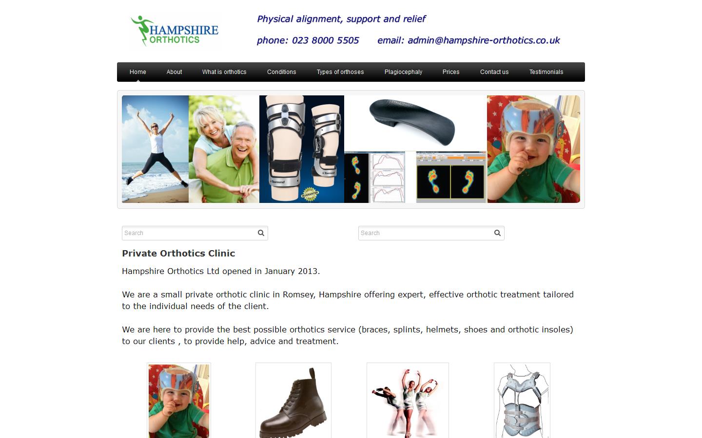 Hampshire Orthotics Website