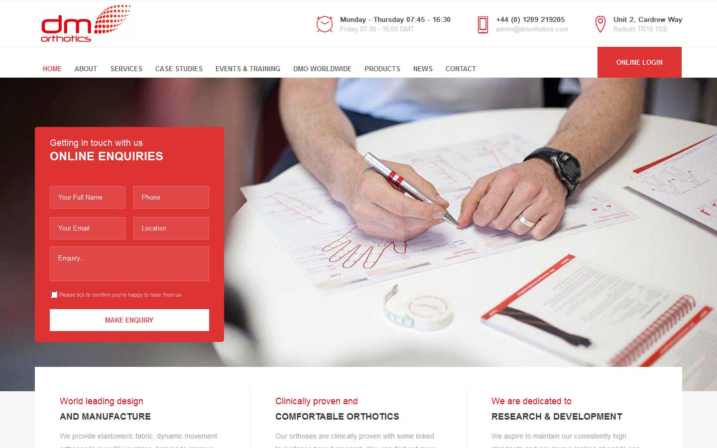 D M Orthotics Ltd Website