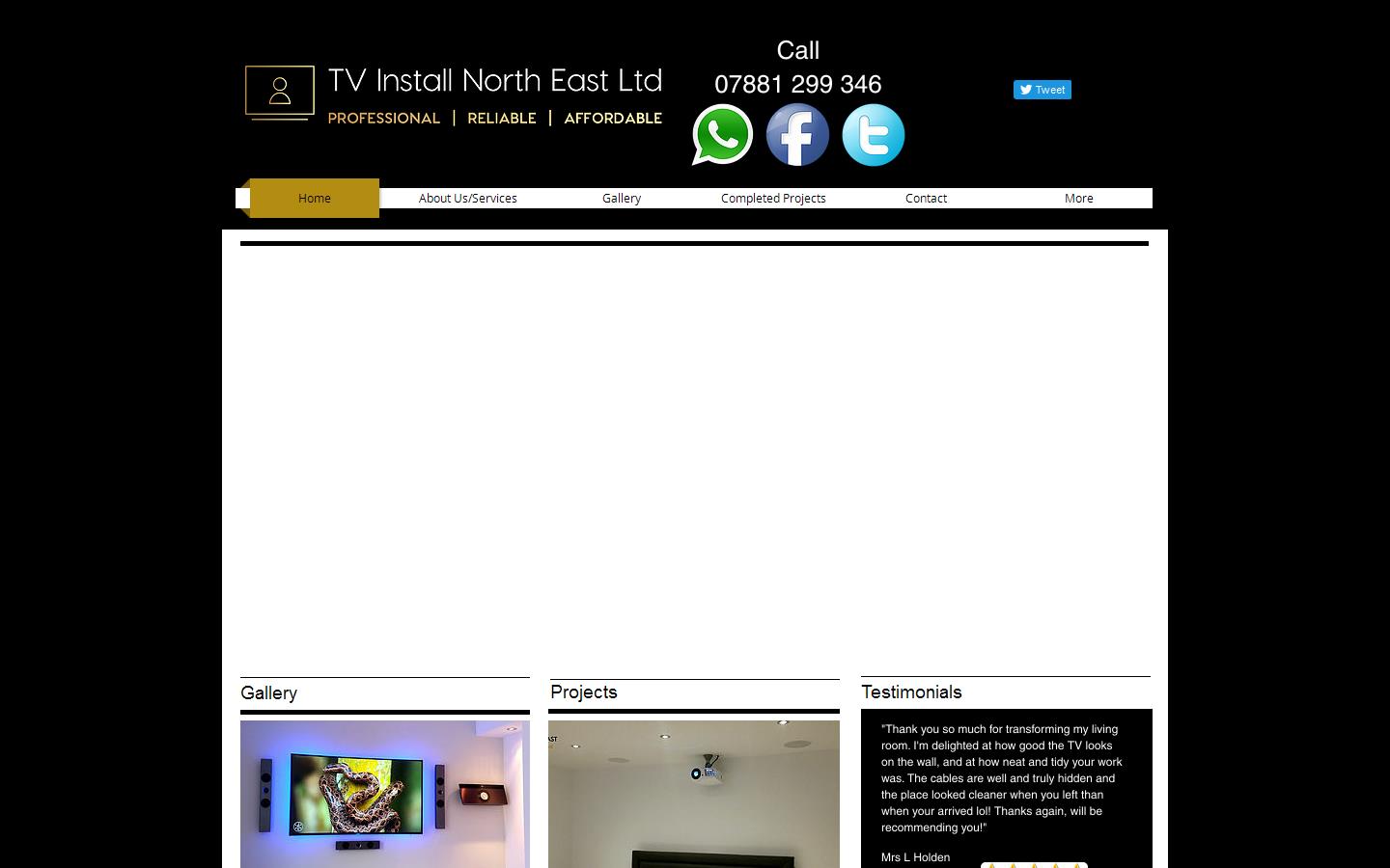 T V Install North East Website