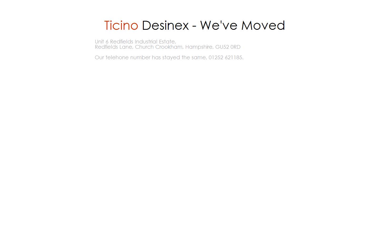 Ticino Desinex Website