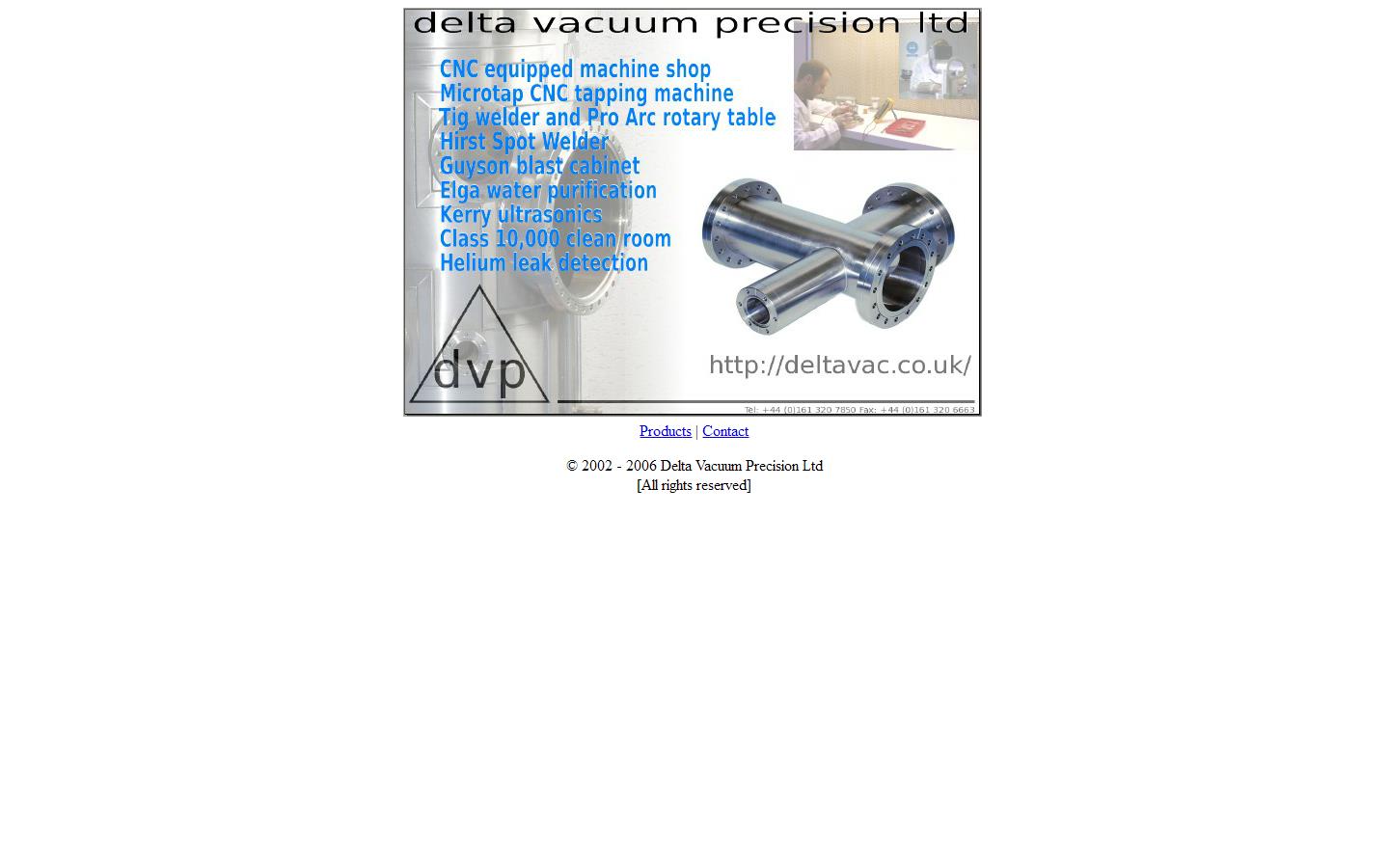 Delta Vacuum Precision Ltd Website