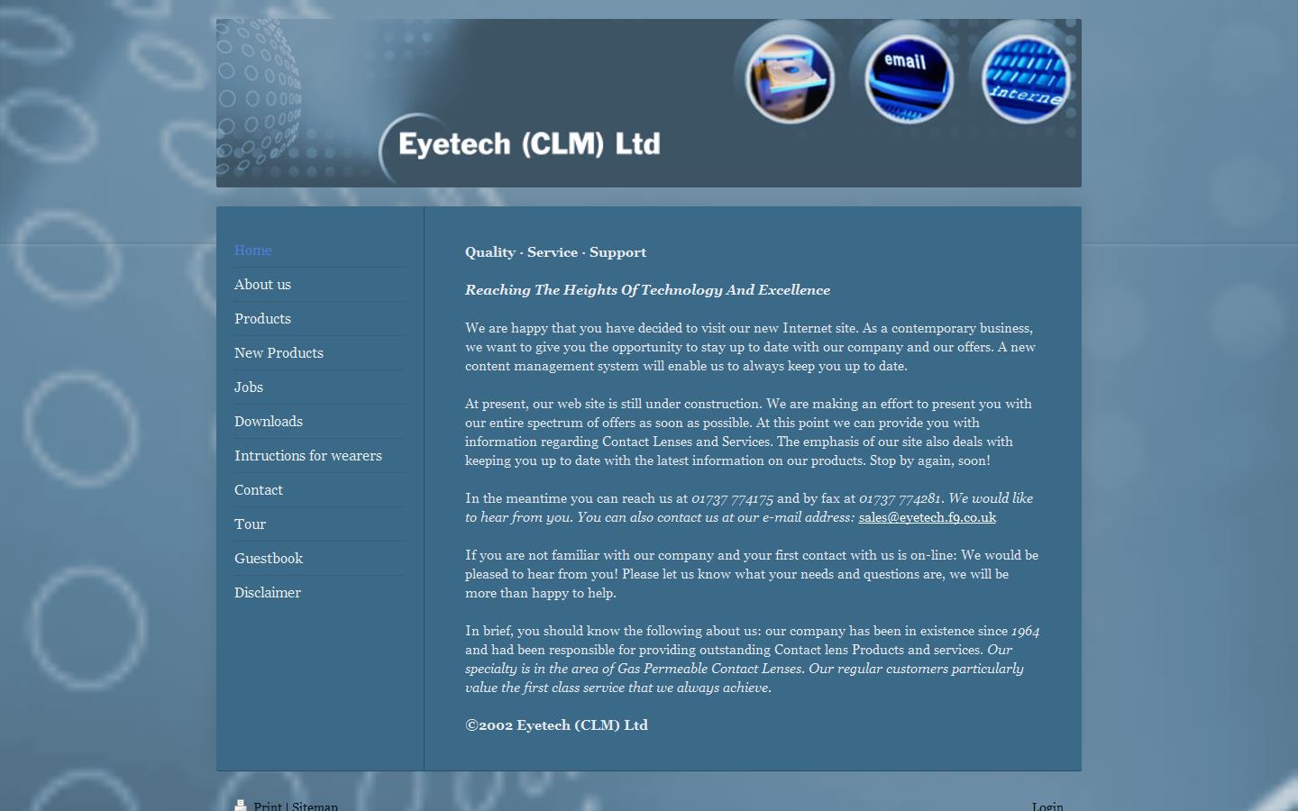 Eyetech C L M Ltd Website