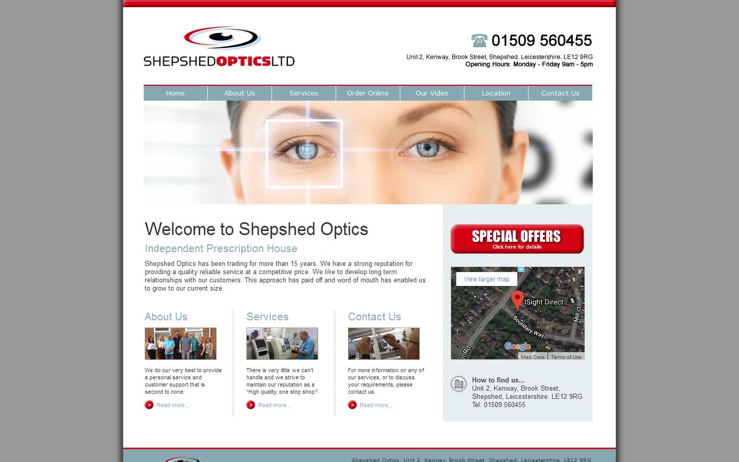 Shepshed Optics Ltd Website