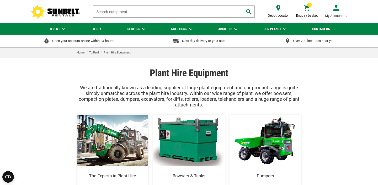 Sunbelt Rentals Ltd Website