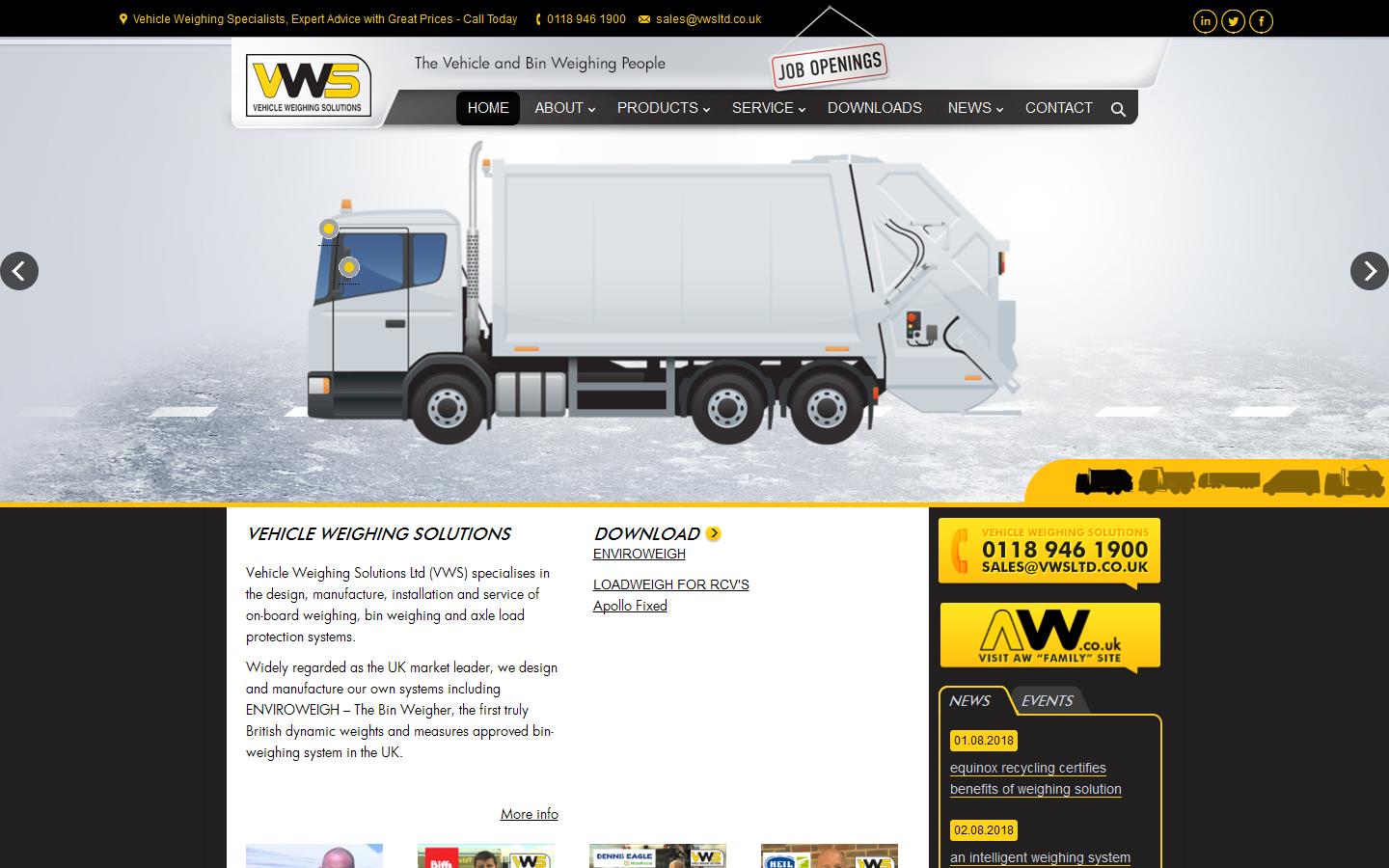 Vehicle Weighing Solutions Website