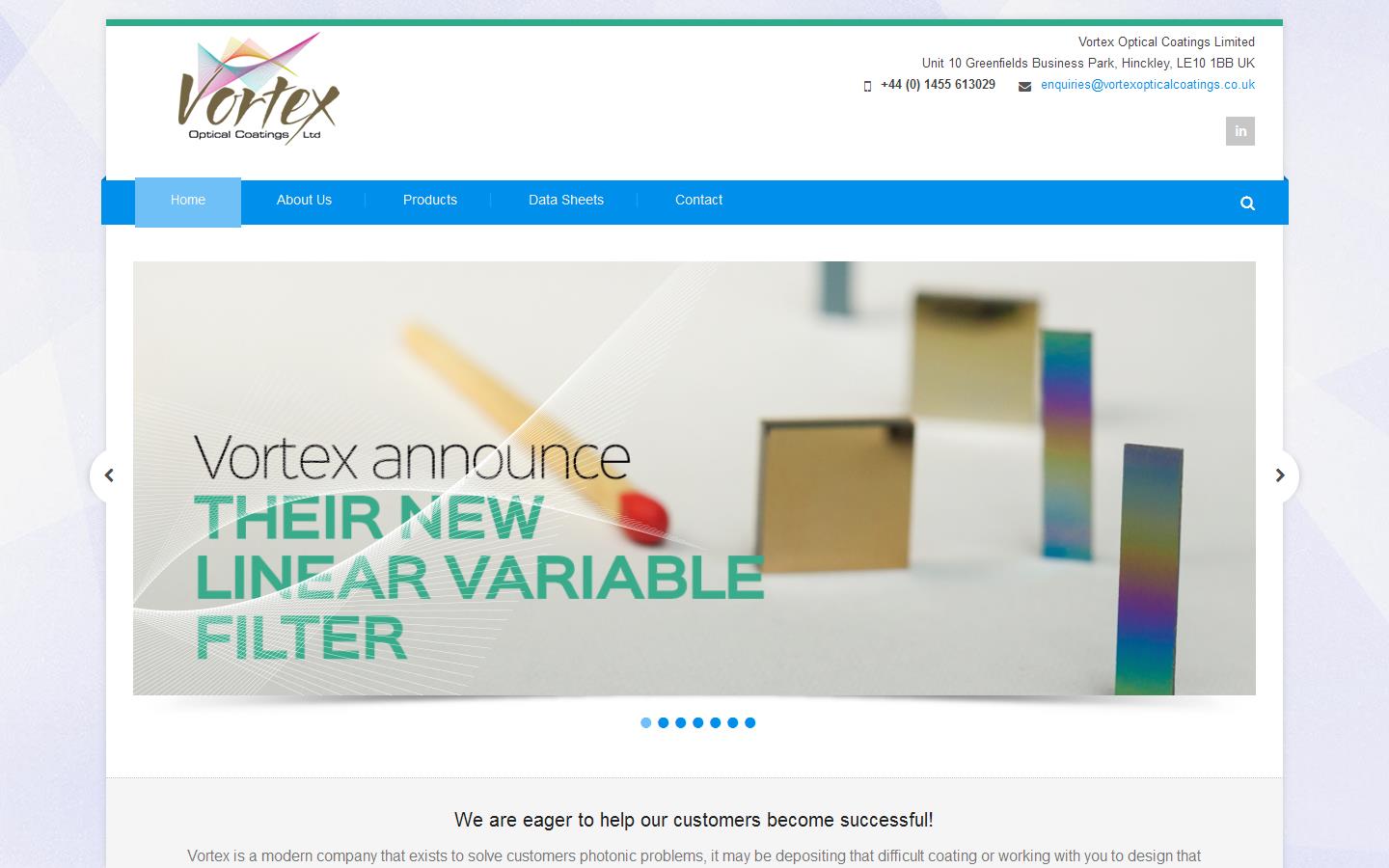 Vortex Optical Coatings Website