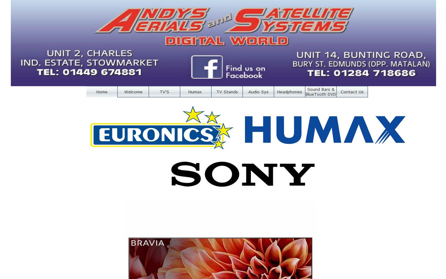 Andys Aerials & Satellite Systems Website