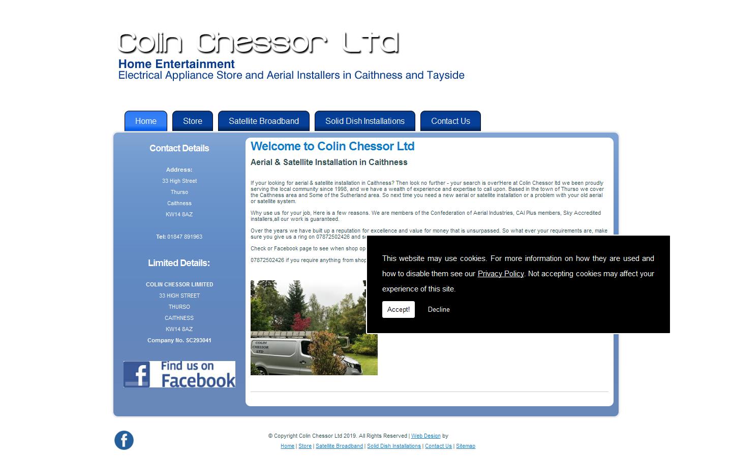 Colin Chessor Ltd Website