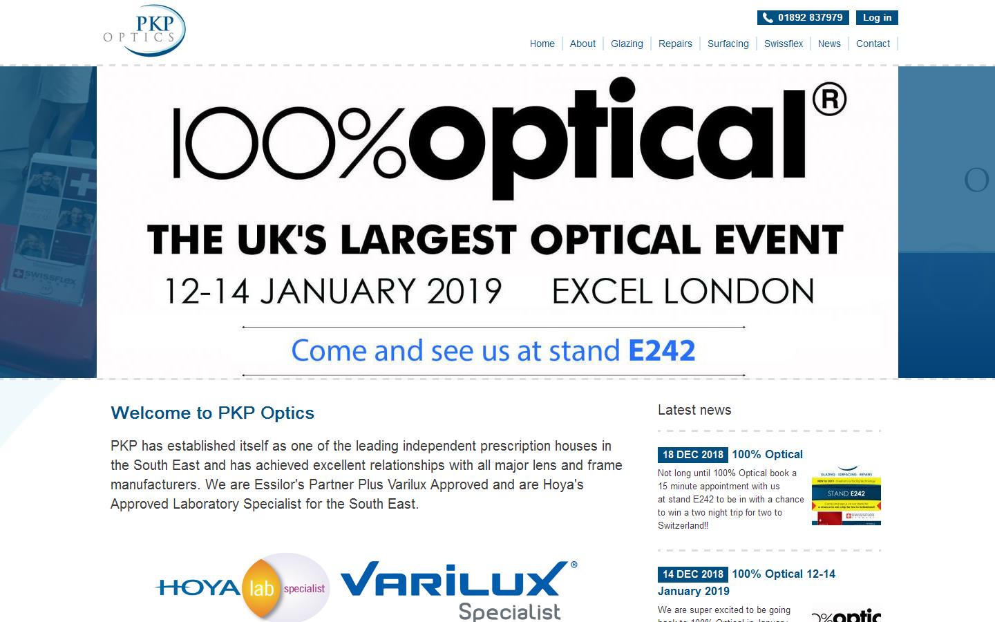 P K P Optics Website