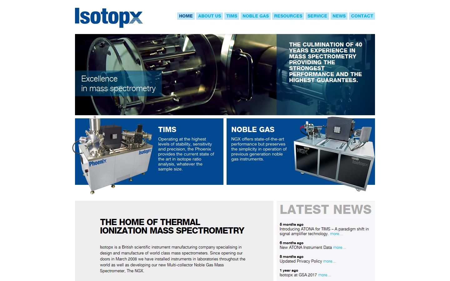 Isotopx Website