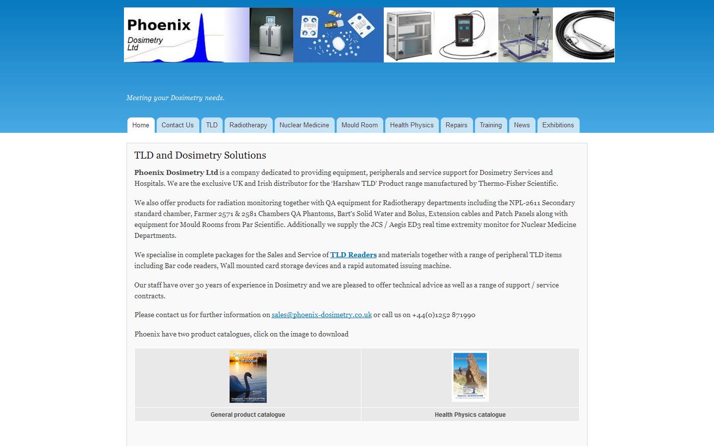 Phoenix Dosimetry Ltd Website