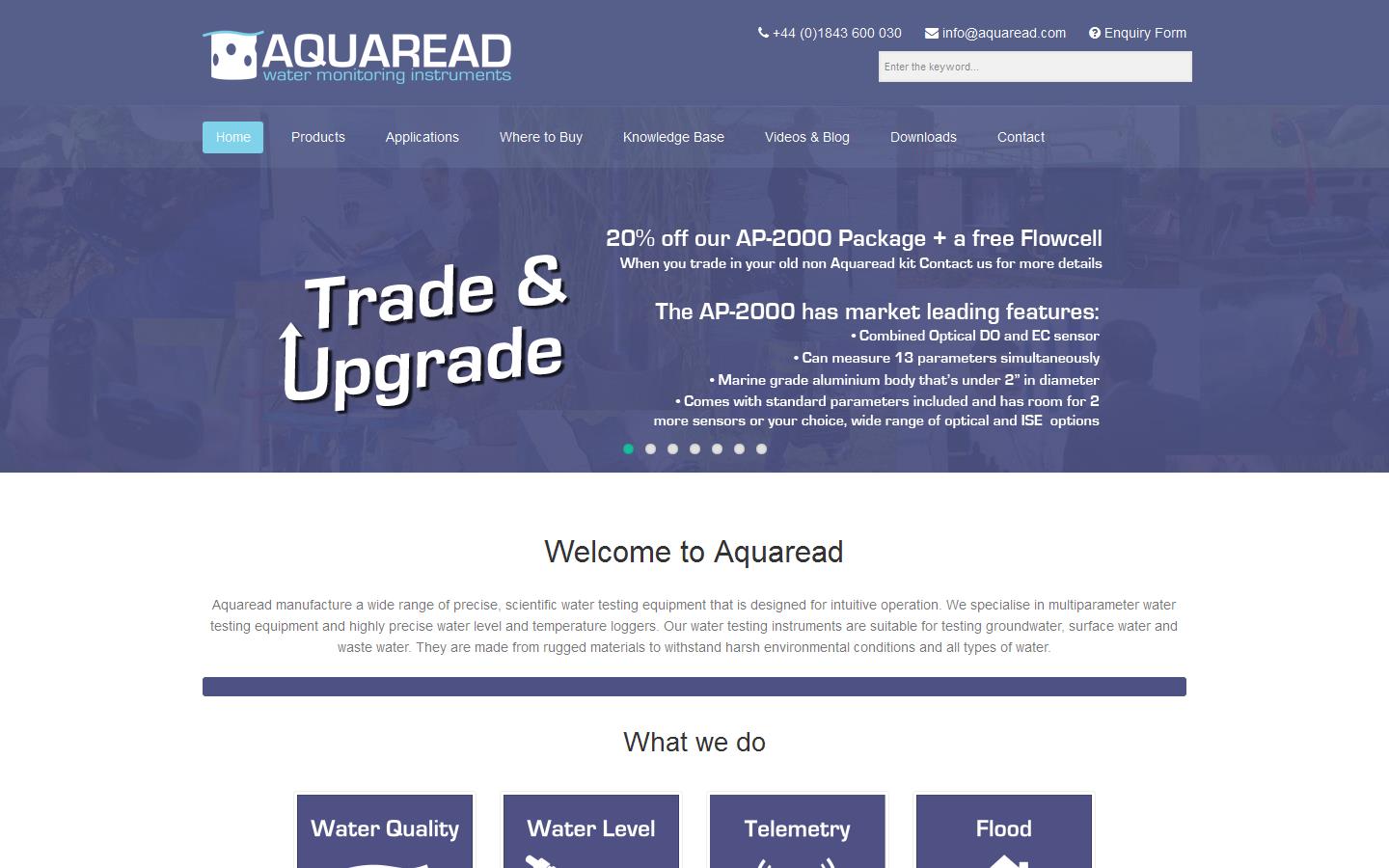 Aquaread Ltd Website