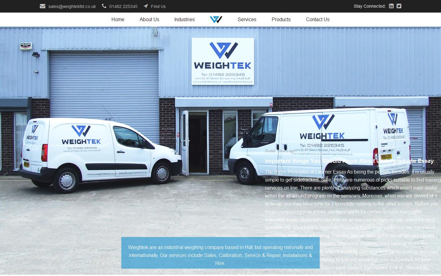 Weightek Ltd Website