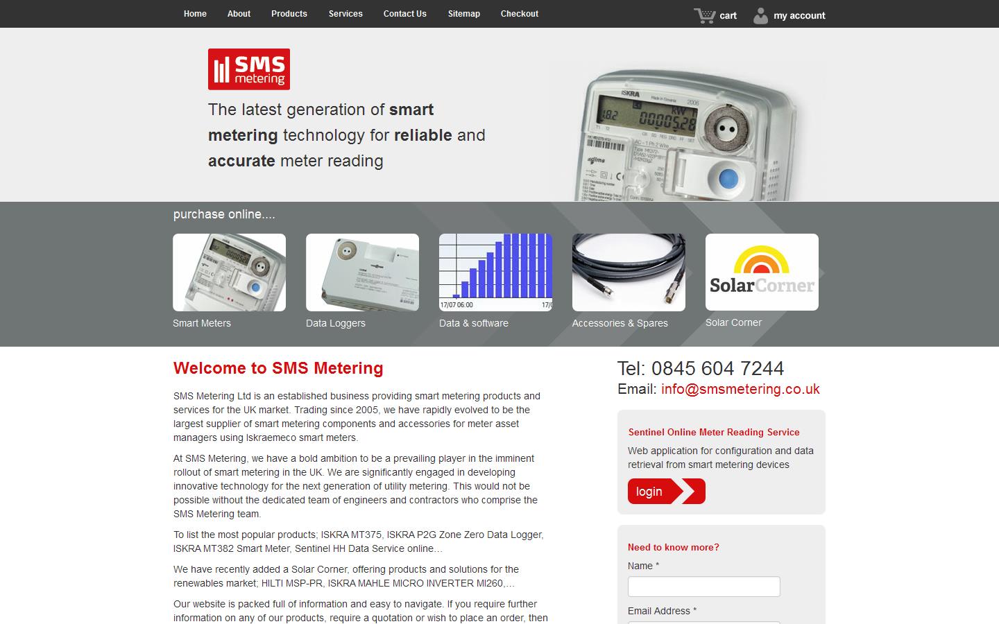SMS Metering Ltd Website