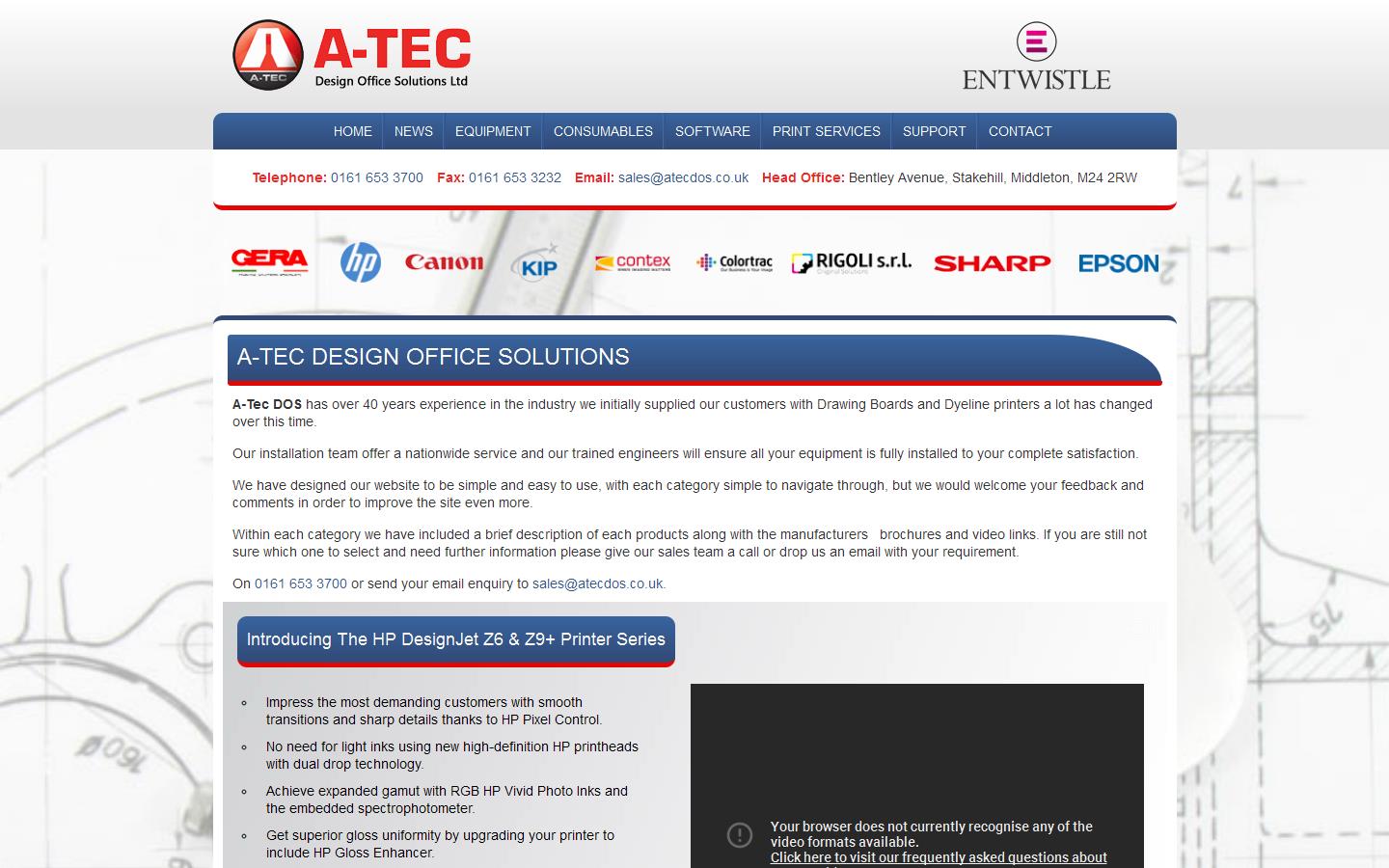 A-tec Design Office Solutions Website
