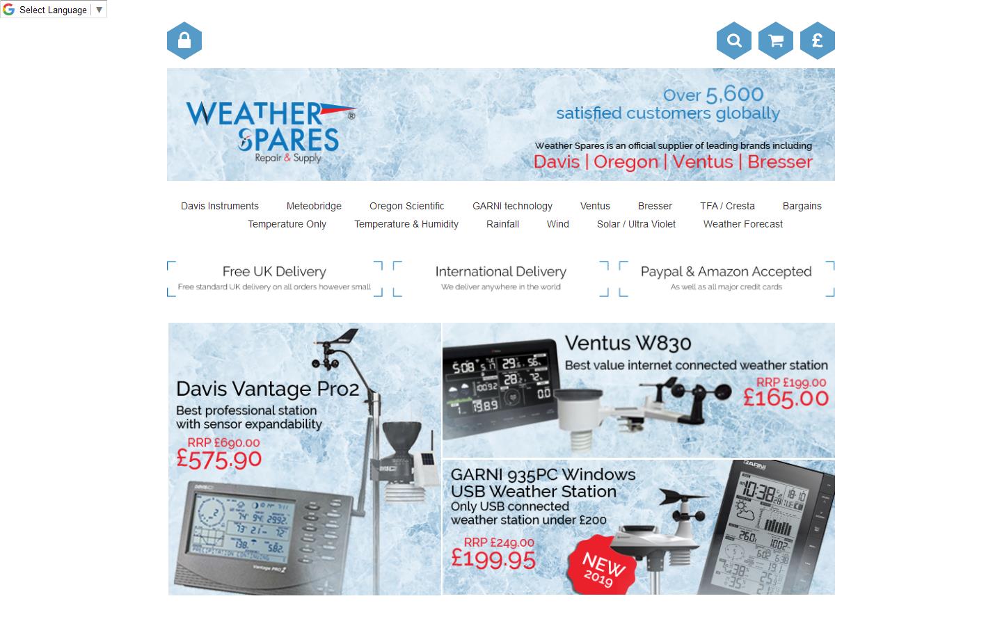 Weather Spares UK Website
