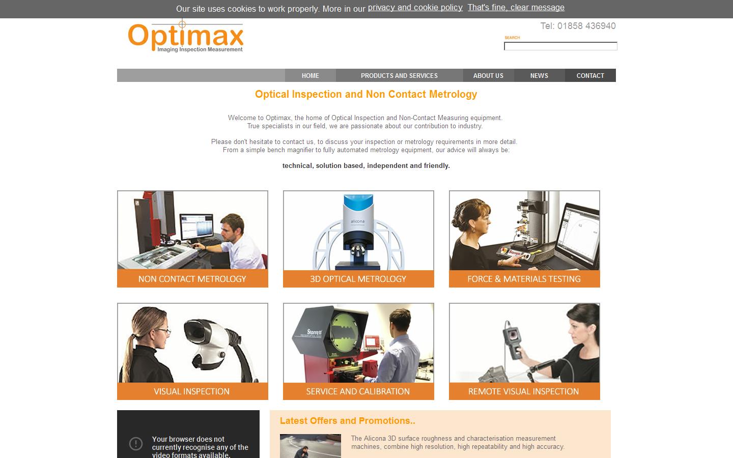 Optimax Imaging Inspection & Measurement Ltd Website