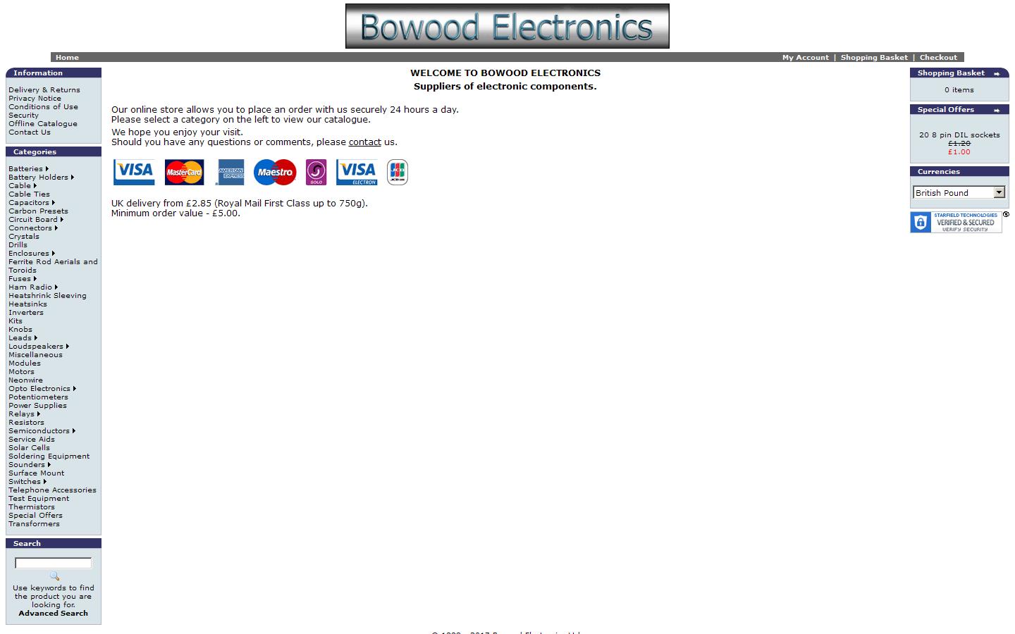 Bowood Electronics Website