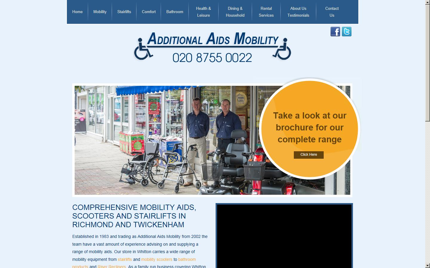 Additional Aids Mobility Website