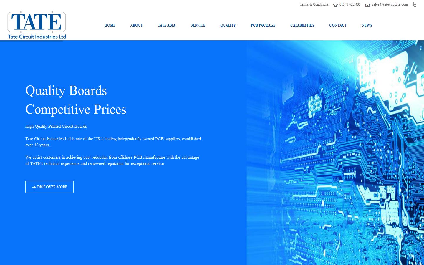 Tate Circuit Industries Ltd Website