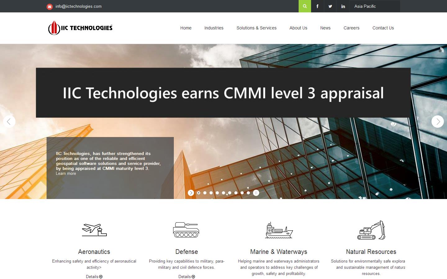 I I C Technologies Website