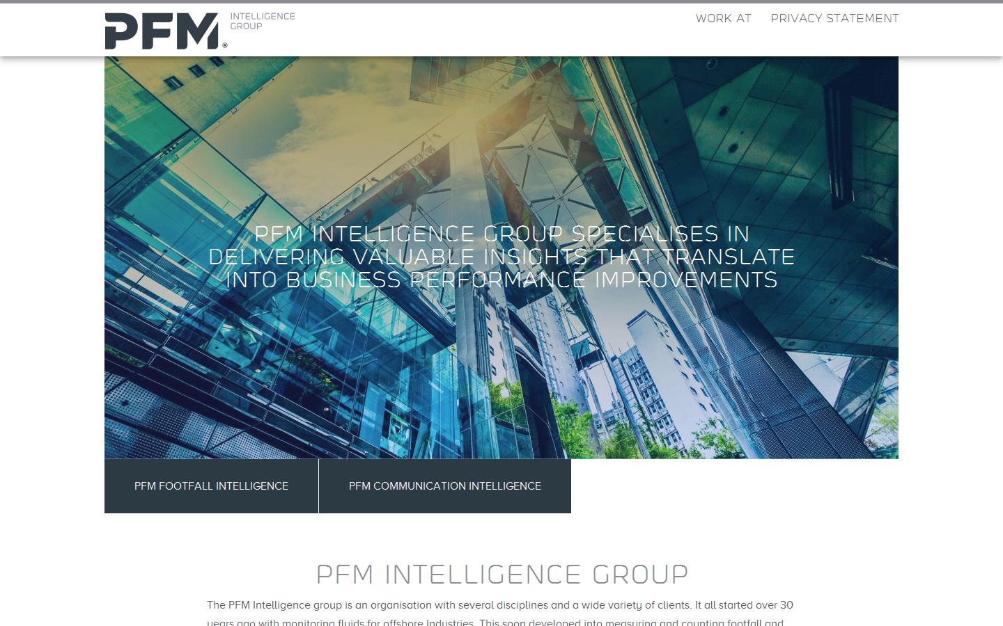 P F M Footfall Intelligence Website