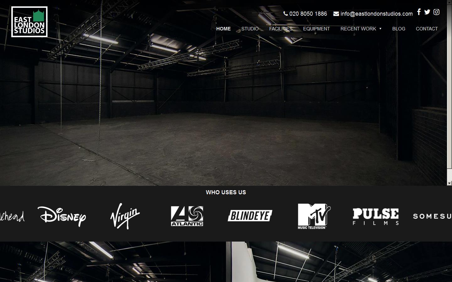 East London Studios Website