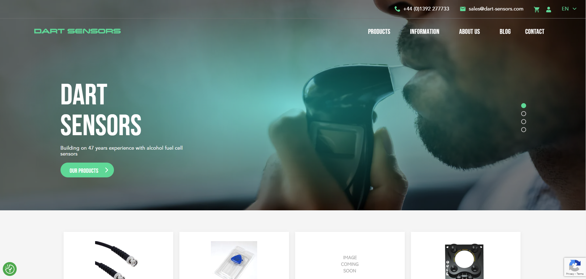 Dart Sensors Website