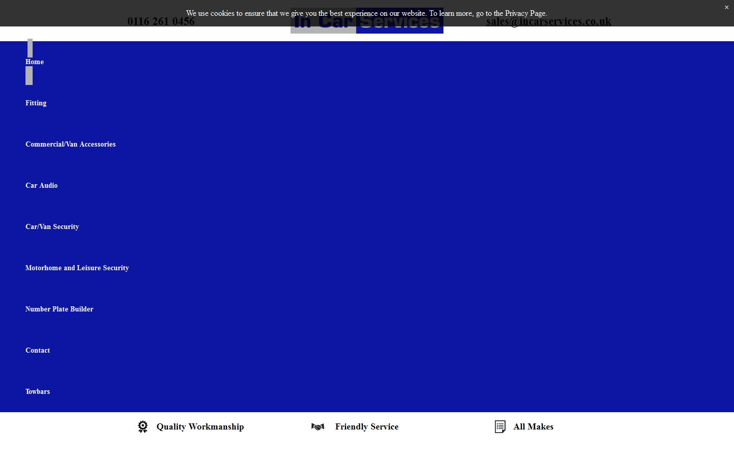 In Car Services Website