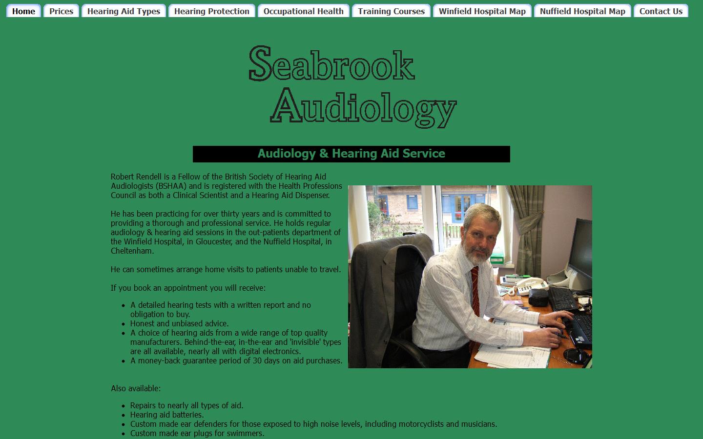 Seabrook Audiology Website