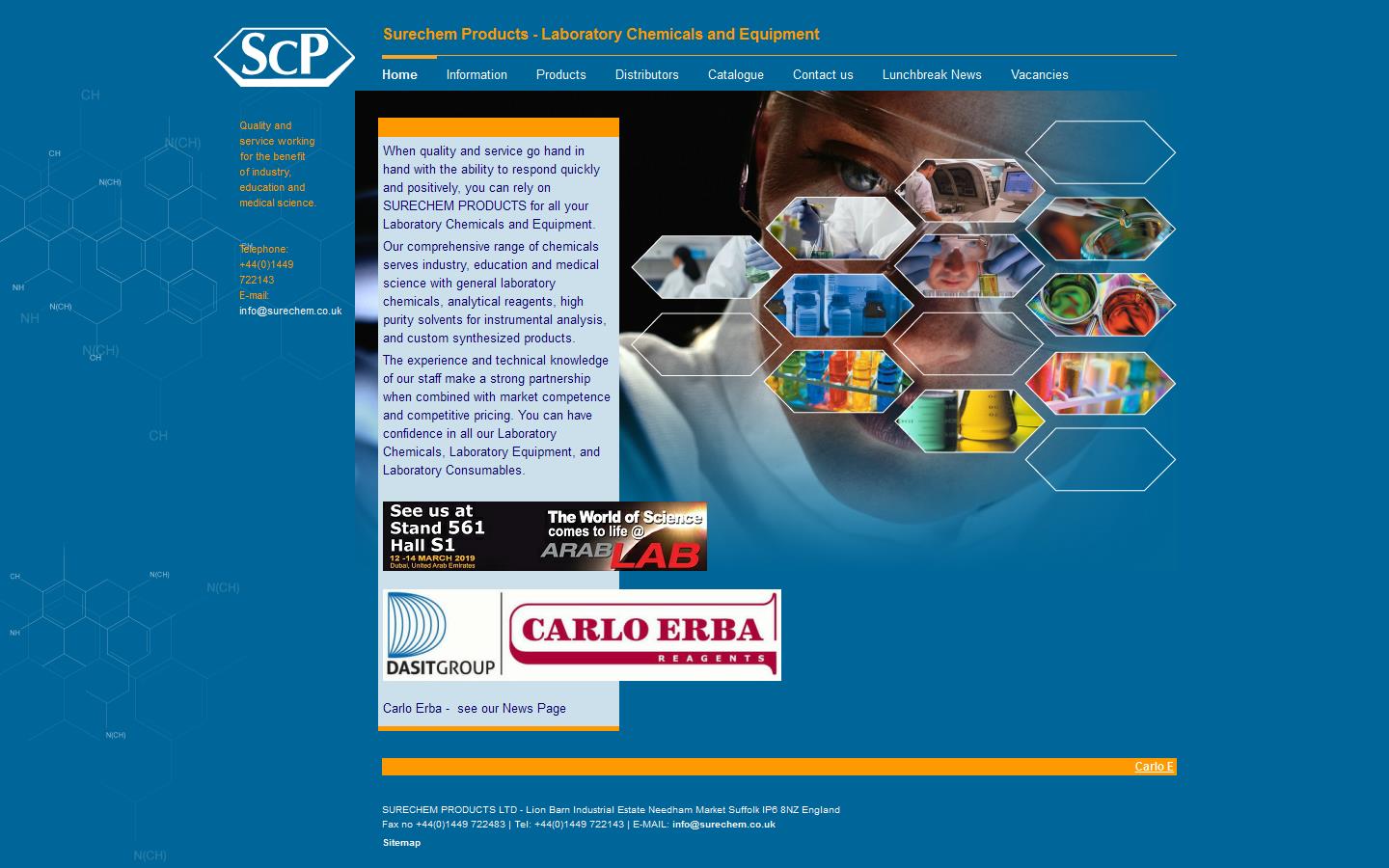 Surechem Products Website