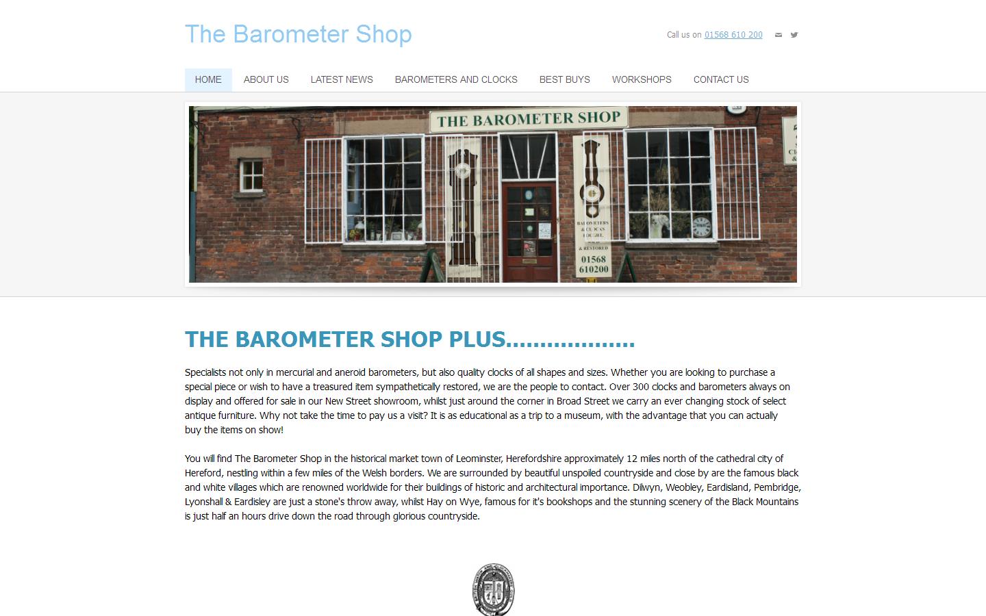 The Barometer Shop Website