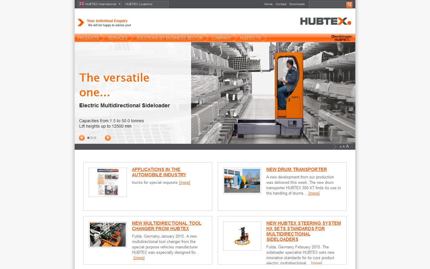 Hubtex Website