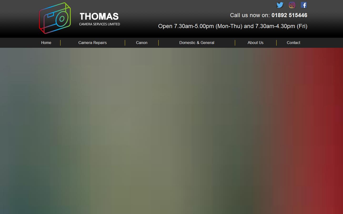 Thomas Camera Services Ltd Website