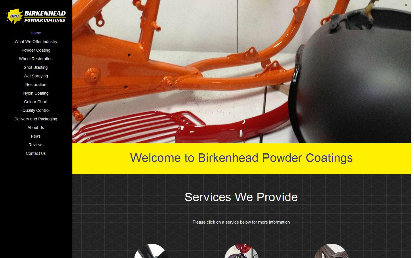 Birkenhead Powder Coatings Website