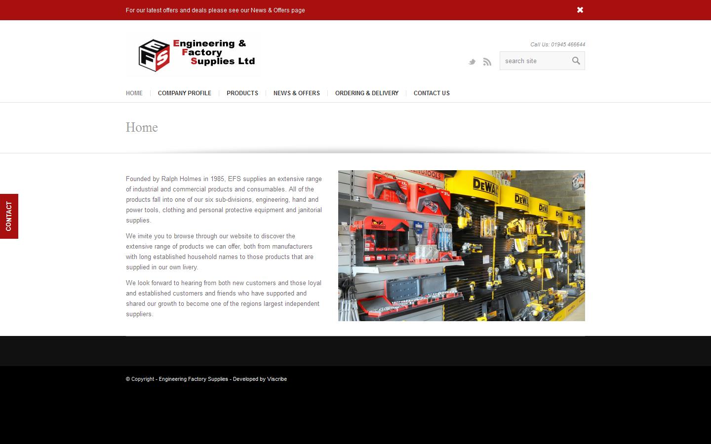 Engineering & Factory Supplies Ltd Website