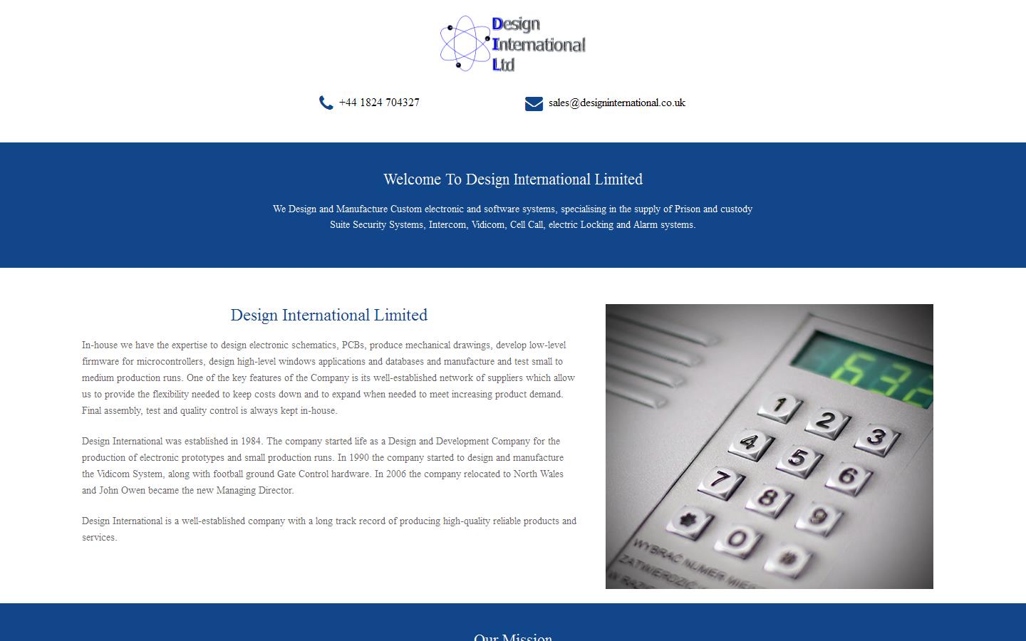 Design International Ltd Website